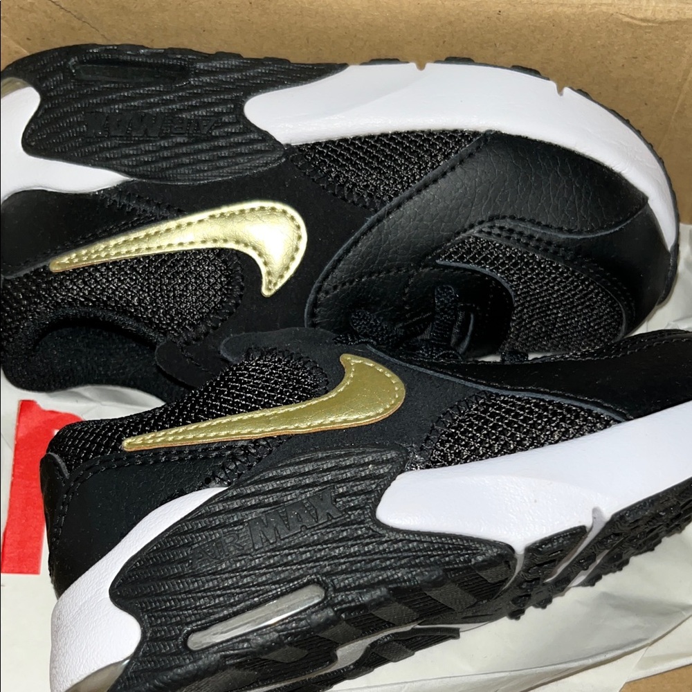 Nike Black and Gold Athletic Shoes